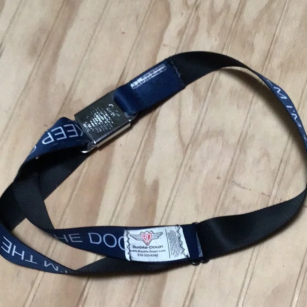 Buckle Down Keep Calm‎ Doctor Who TARDIS Adjustable Seatbelt Style Navy Web Belt